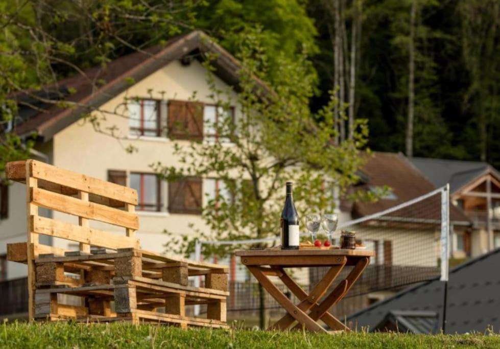 Le Garden - Ski - Vue Lac - Piscine - Parking - Evian - Thonon - 러그린 외부 사진